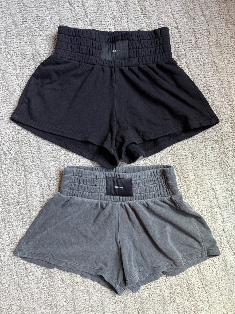 TALENTLESS Dual-Pack Lounge Shorts in Black & Gray